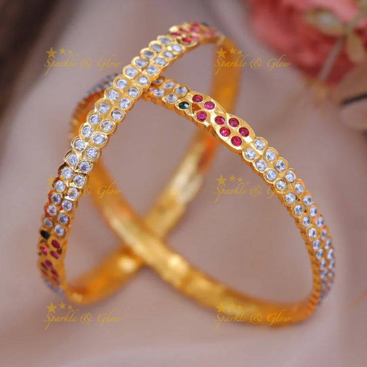 Elegant Gold-Plated Panchaloham Wedding Bangle
