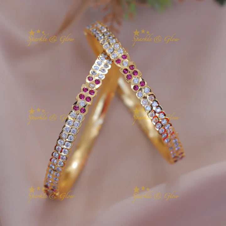 Elegant Panchaloham Floral Bangles for Weddings & Festivals