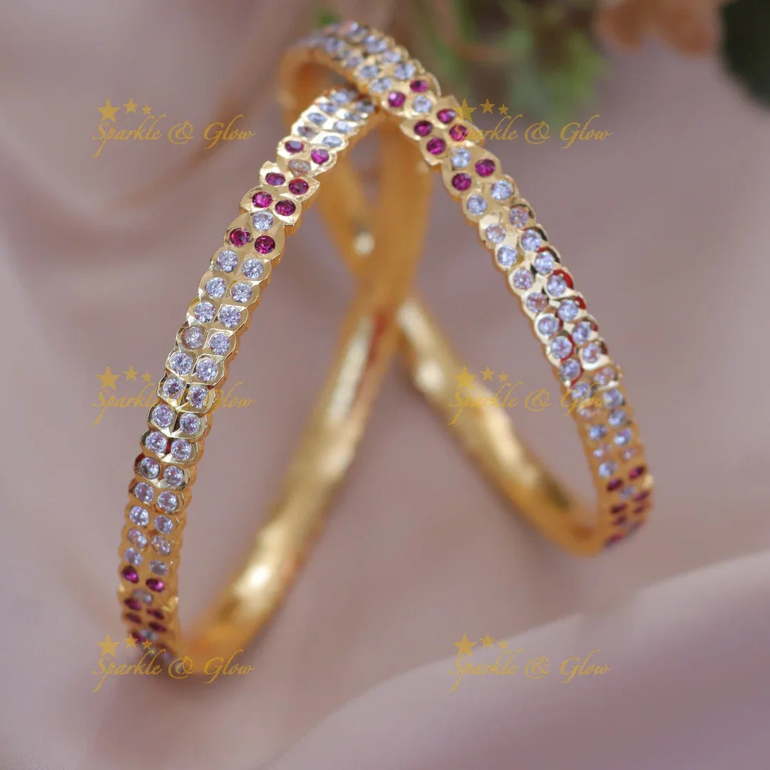 Elegant Panchaloham Floral Bangles for Weddings & Festivals