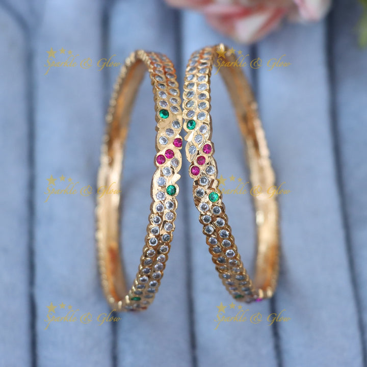 Radiant Multicolor Stone Bangle - Perfect for Celebrations