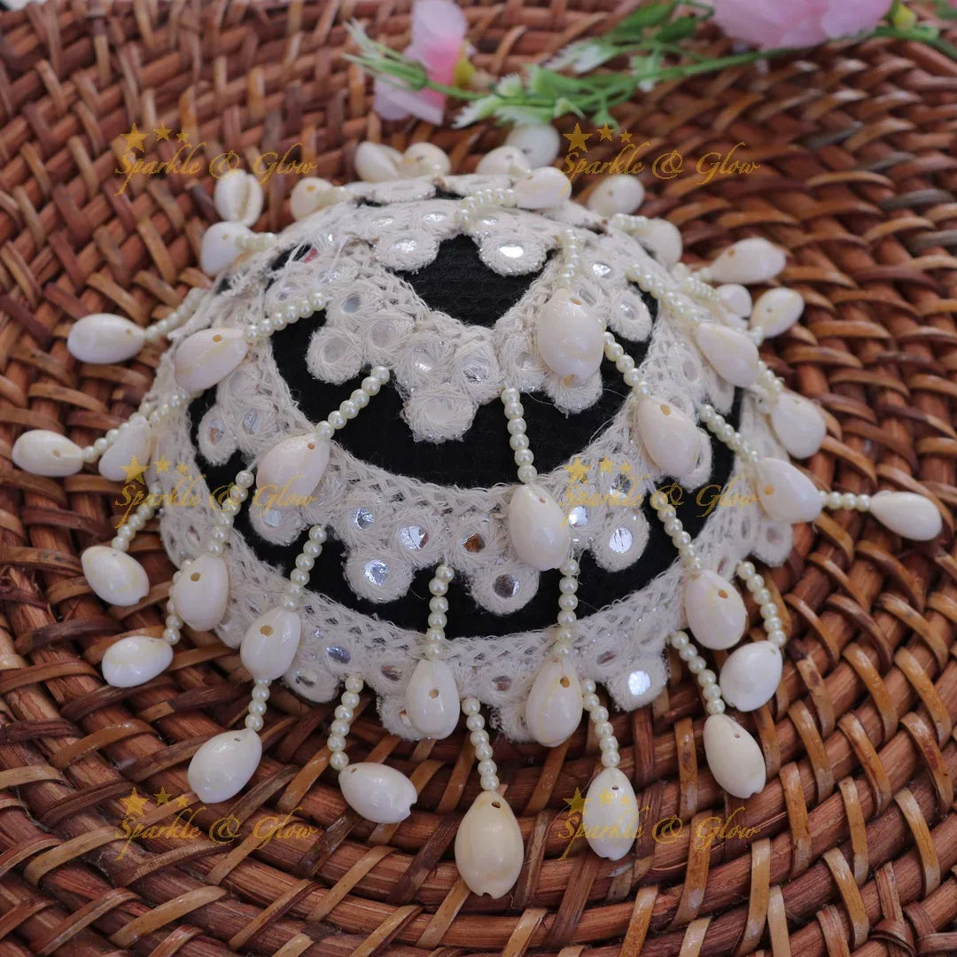 Sparkling Silver Thread Mirror Hair Bun Accessory