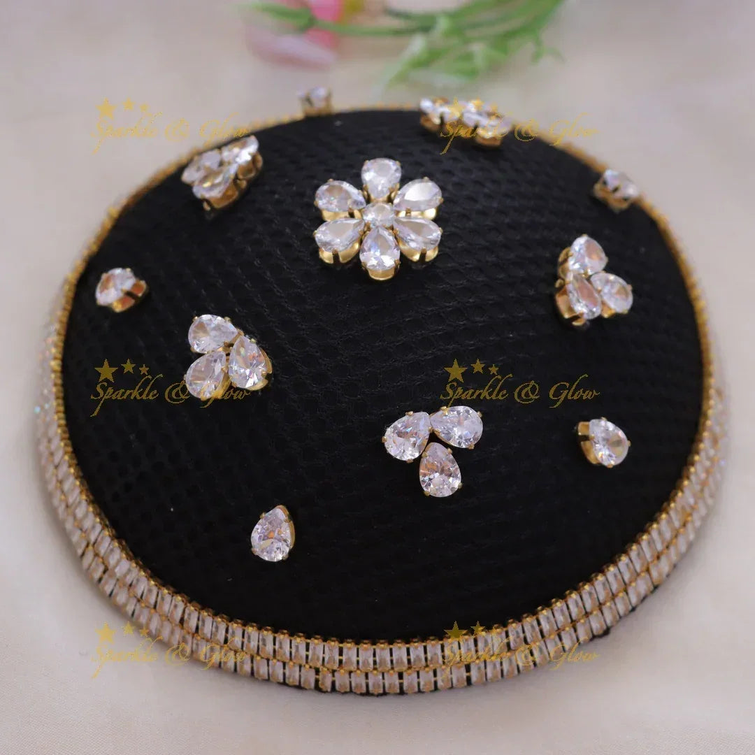Gold Floral Hair Accessory - Ideal for Weddings & Festivities