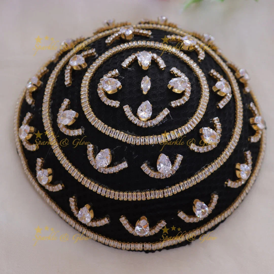 Exquisite Gold Bridal Half Moon Hair Bun Accessory