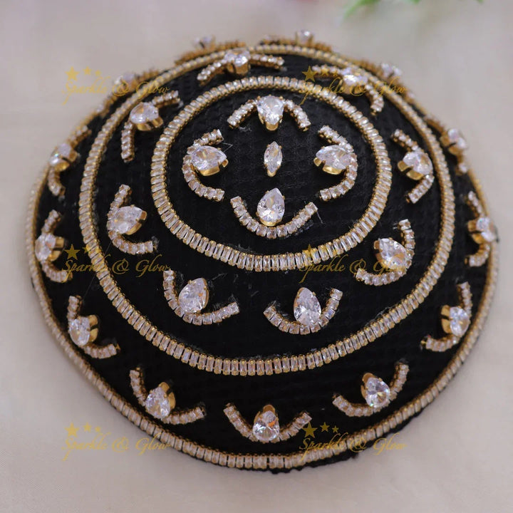 Exquisite Gold Bridal Half Moon Hair Bun Accessory