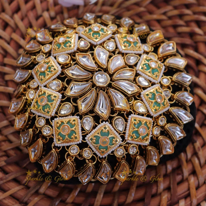 Elegant Bridal Gold Hair Bun Accessory for Weddings