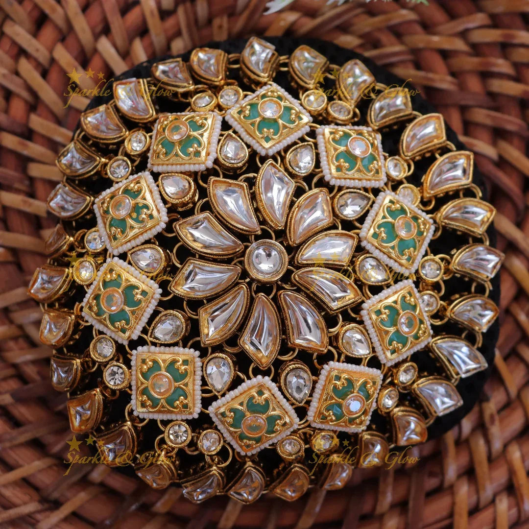 Elegant Bridal Gold Hair Bun Accessory for Weddings