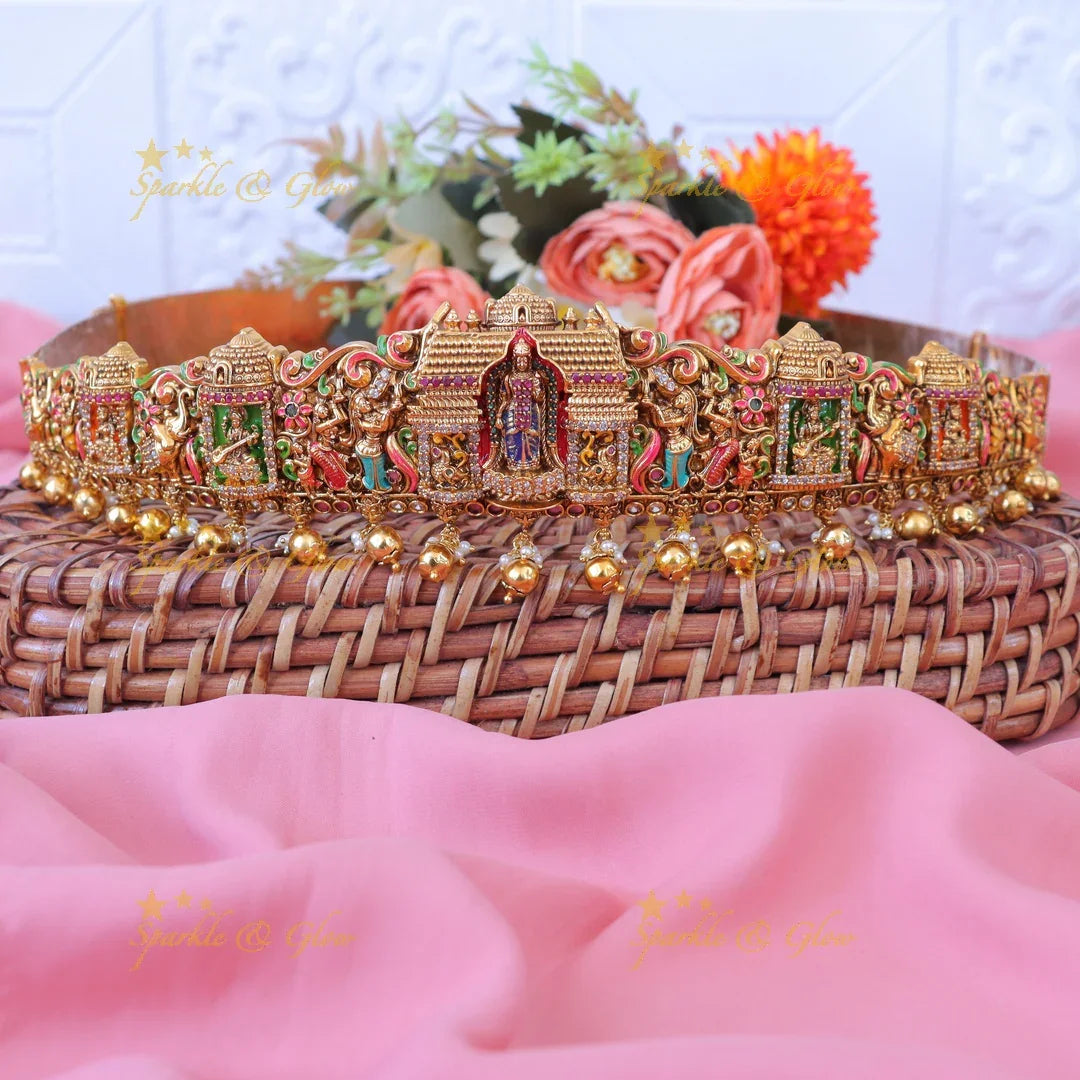 Exquisite Temple Design Hipbelt - Sparkle & Glow