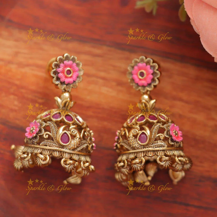 Radiant Radha Krishna Floral Choker Set for Celebrations