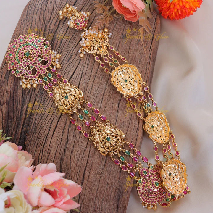 Elegant Gold-Plated Peacock Wedding Hair Accessory