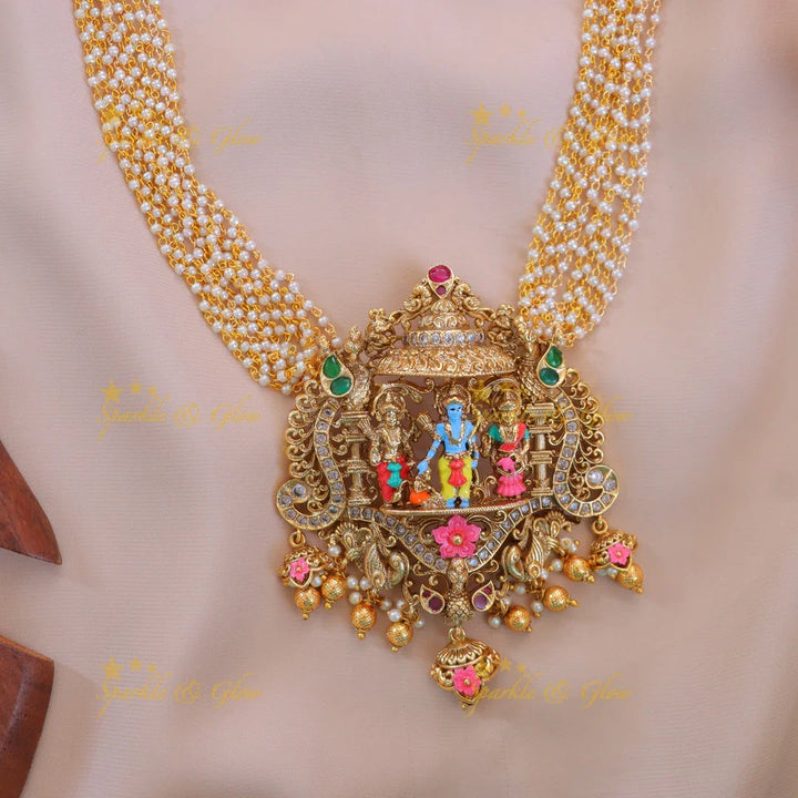 Enhance Festive Elegance with Ram Sita Pendant Set