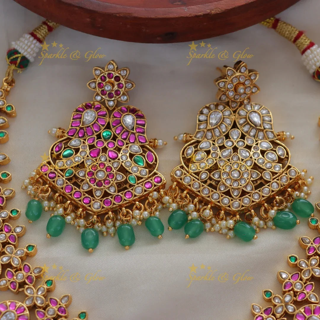 Enchanting Mango Floral Peacock Necklace for All Occasions