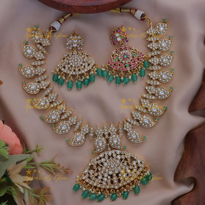 Exquisite Kundan Mango Necklace for Weddings & Festivals
