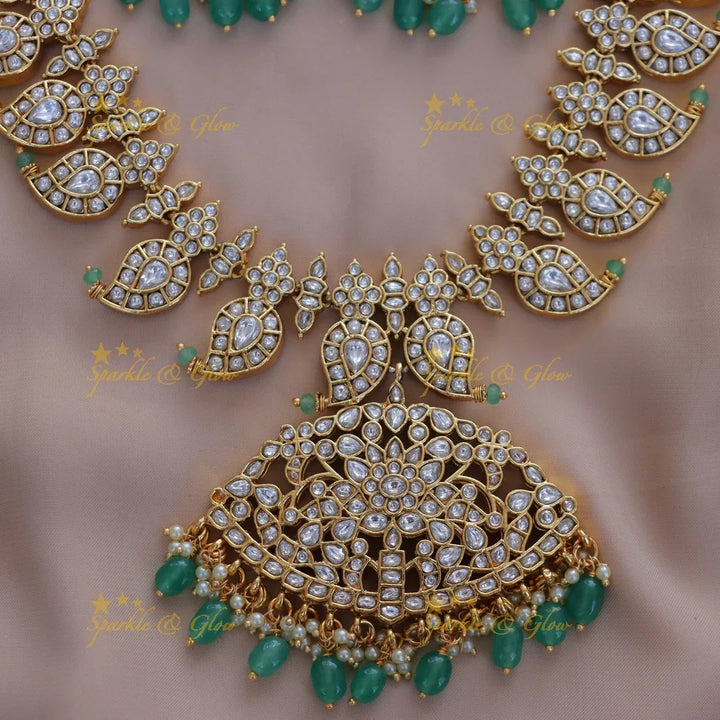 Exquisite Kundan Mango Necklace for Weddings & Festivals