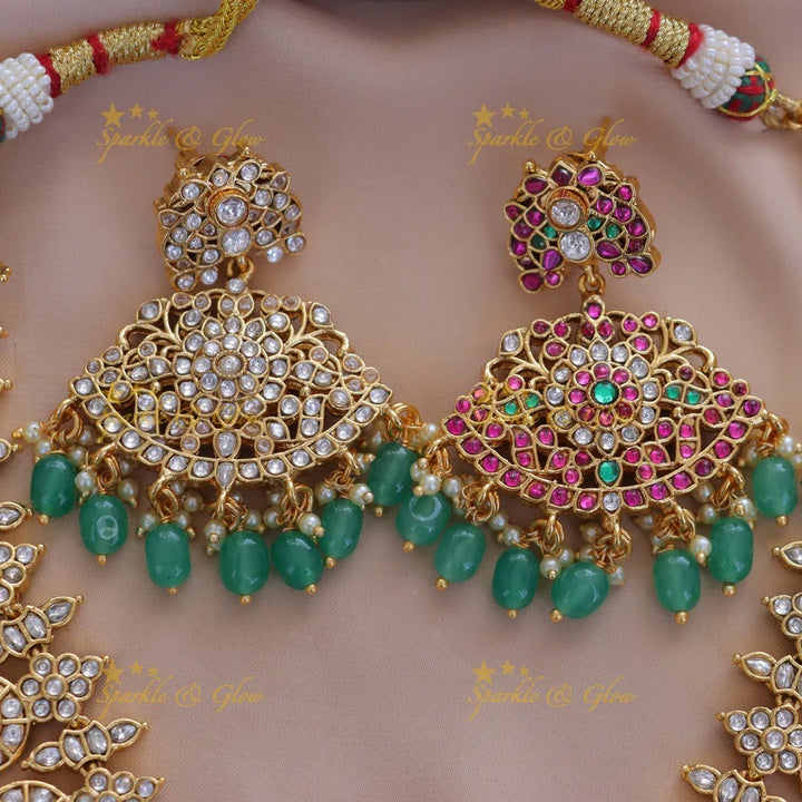 Exquisite Kundan Mango Necklace for Weddings & Festivals