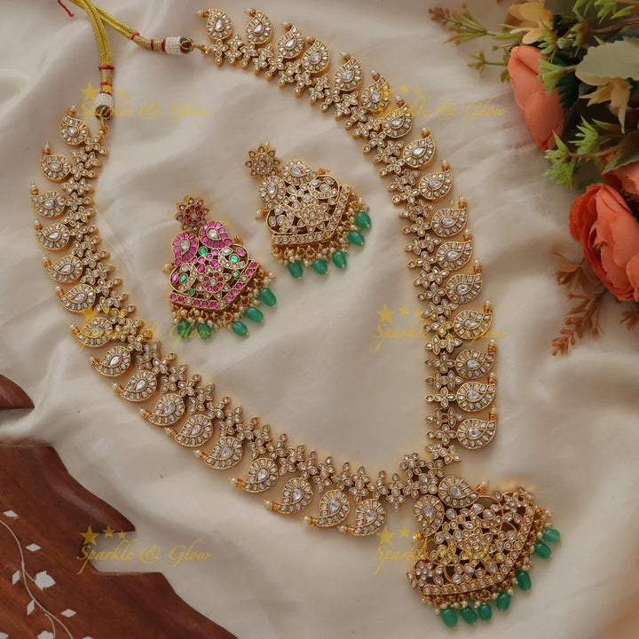 Exquisite Mango Peacock Reversible Necklace Online