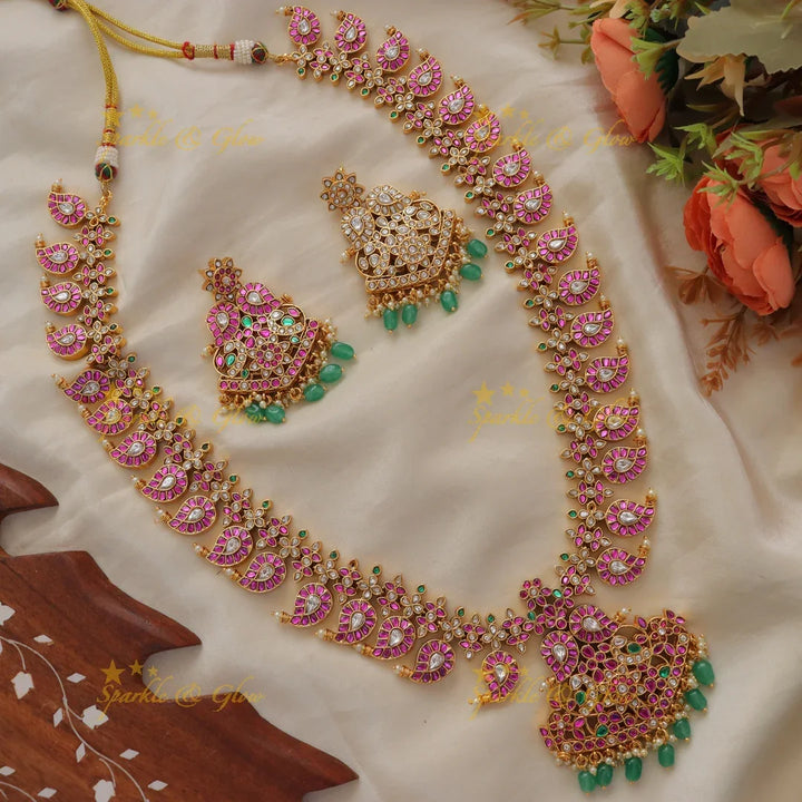 Exquisite Mango Peacock Reversible Necklace Online