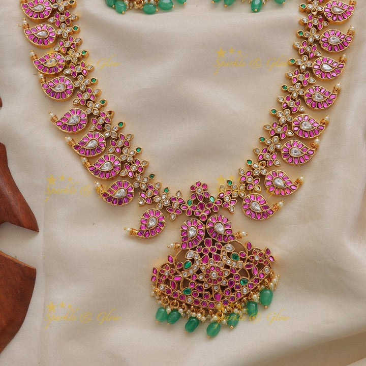 Exquisite Mango Peacock Reversible Necklace Online