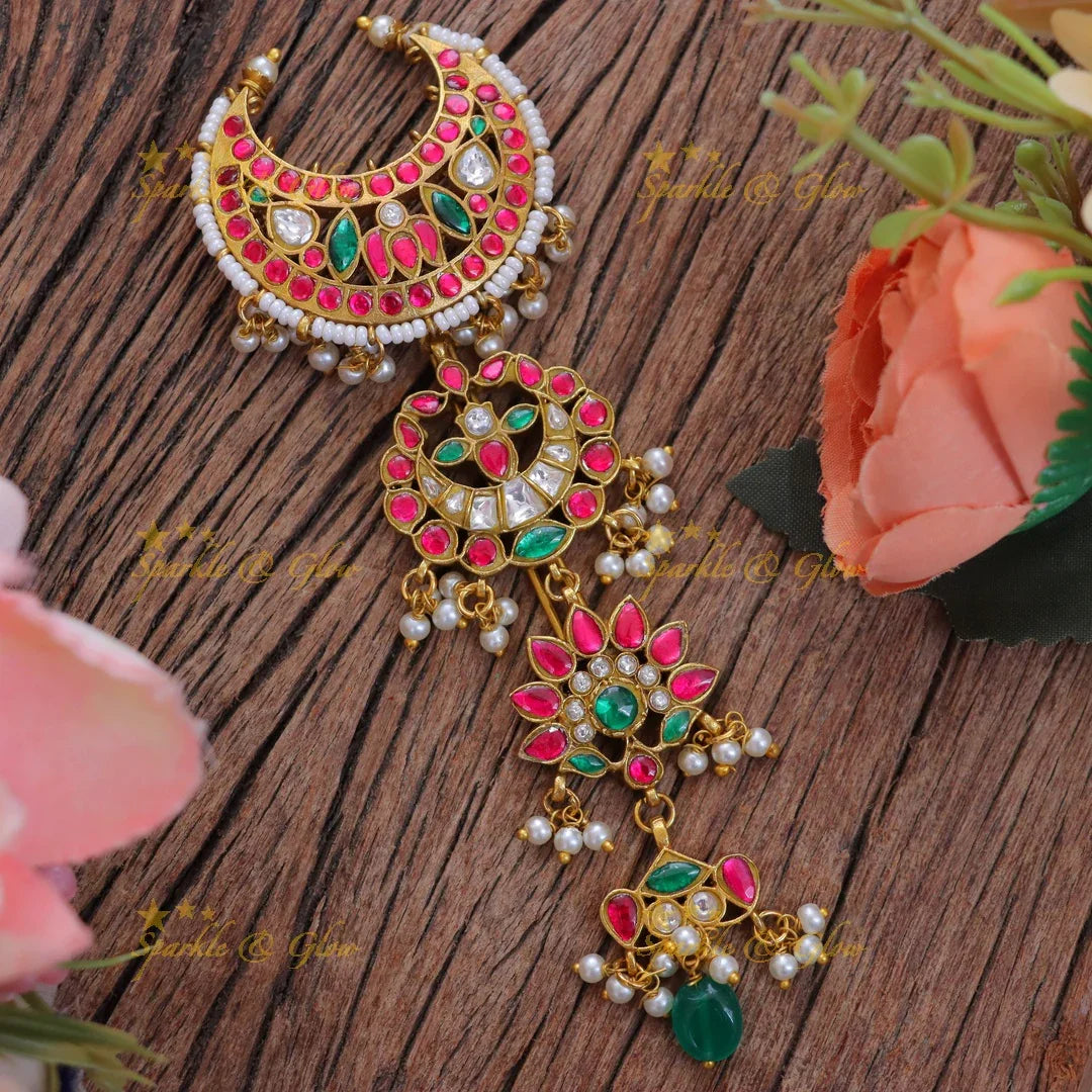 Elegant Floral Pearl Jadabilla Hairpin for Weddings