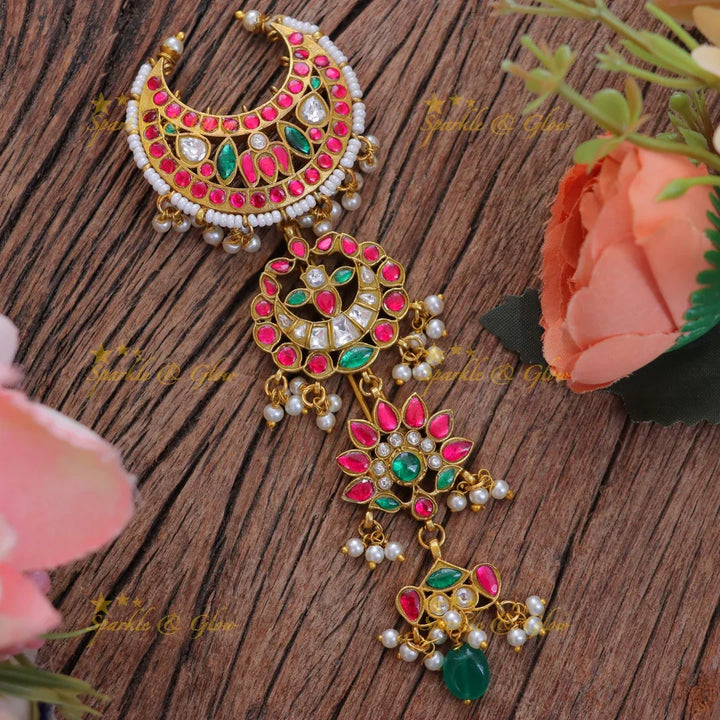 Elegant Floral Pearl Jadabilla Hairpin for Weddings