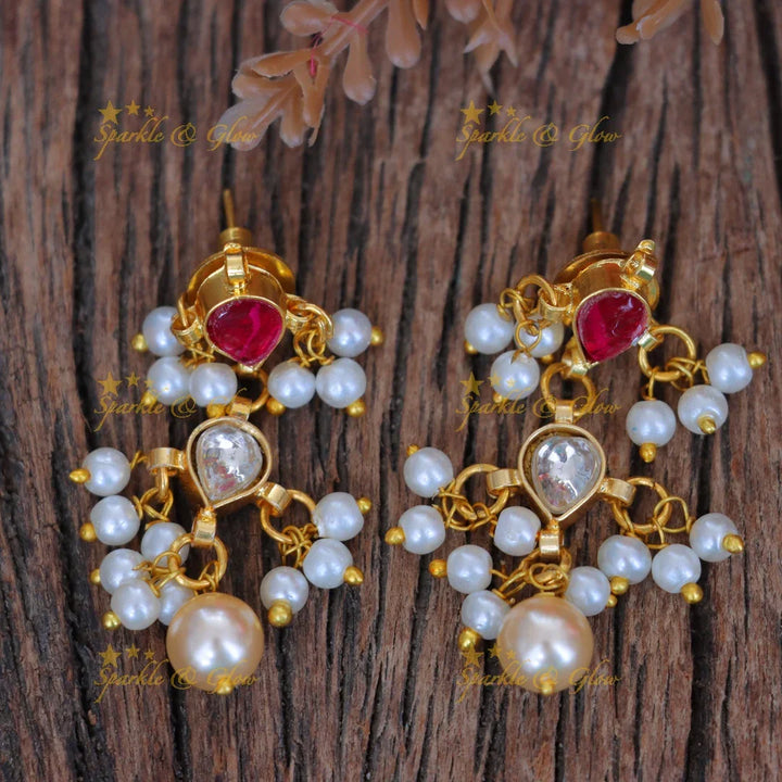 Exquisite Green Beads & Pearl Necklace Set - Sparkle & Glow