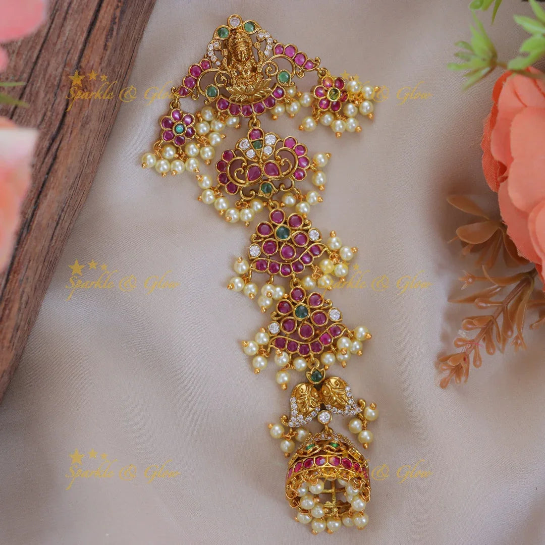 Lakshmi Floral Pearl Jadabilla - Festive Elegance