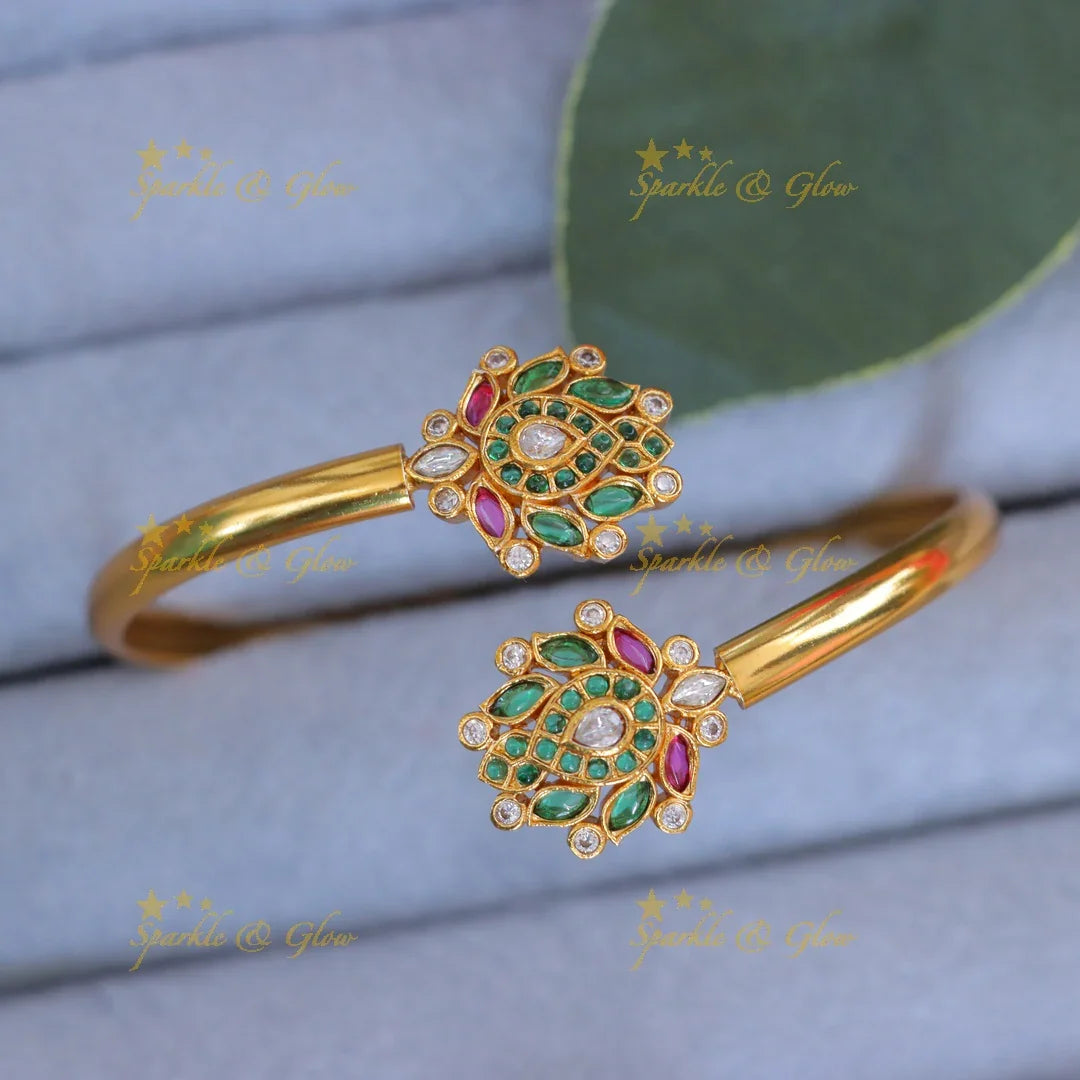 Exquisite Floral Gold Bangle - Elegance for Celebrations