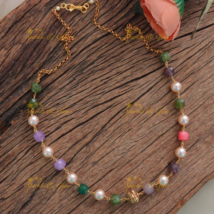 Exquisite Multicolor Beaded Festive Necklace