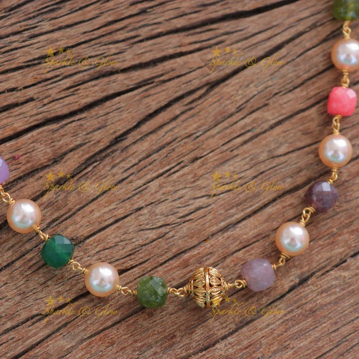 Exquisite Multicolor Beaded Festive Necklace