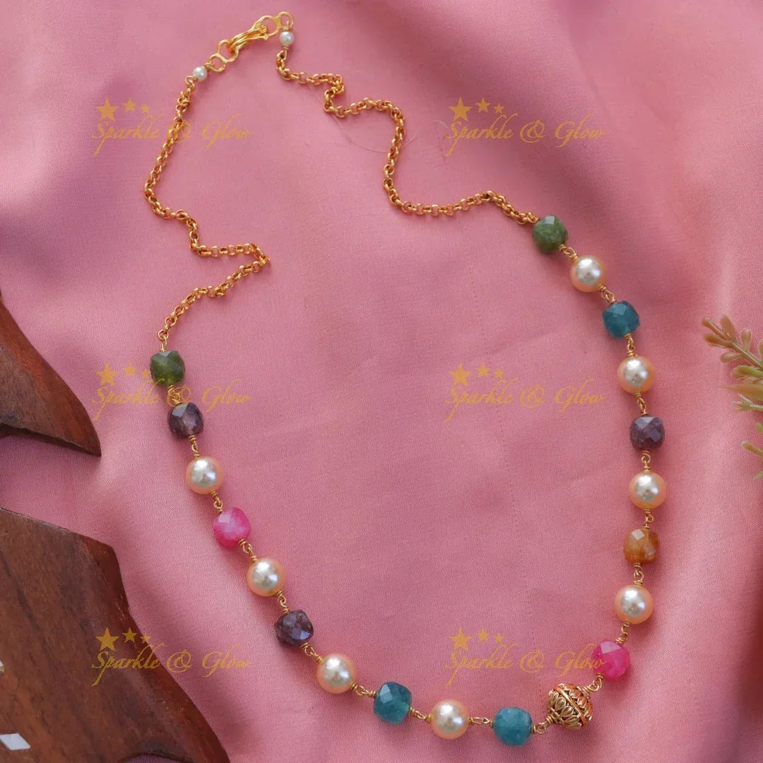 Exquisite Multicolor Beaded Festive Necklace