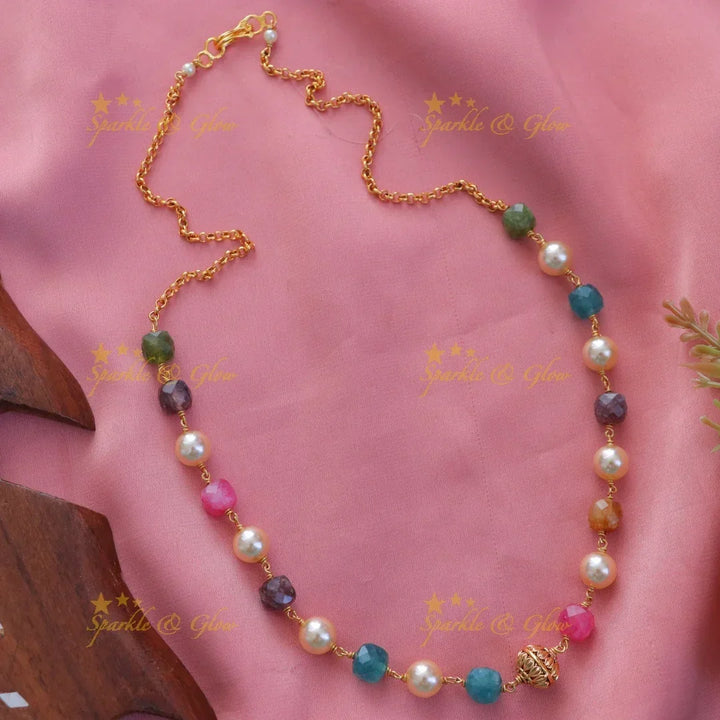 Exquisite Multicolor Beaded Festive Necklace