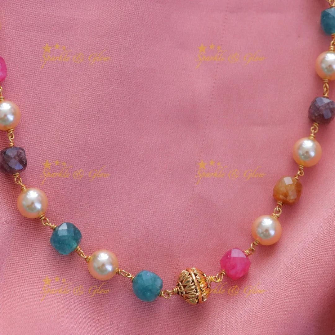 Exquisite Multicolor Beaded Festive Necklace
