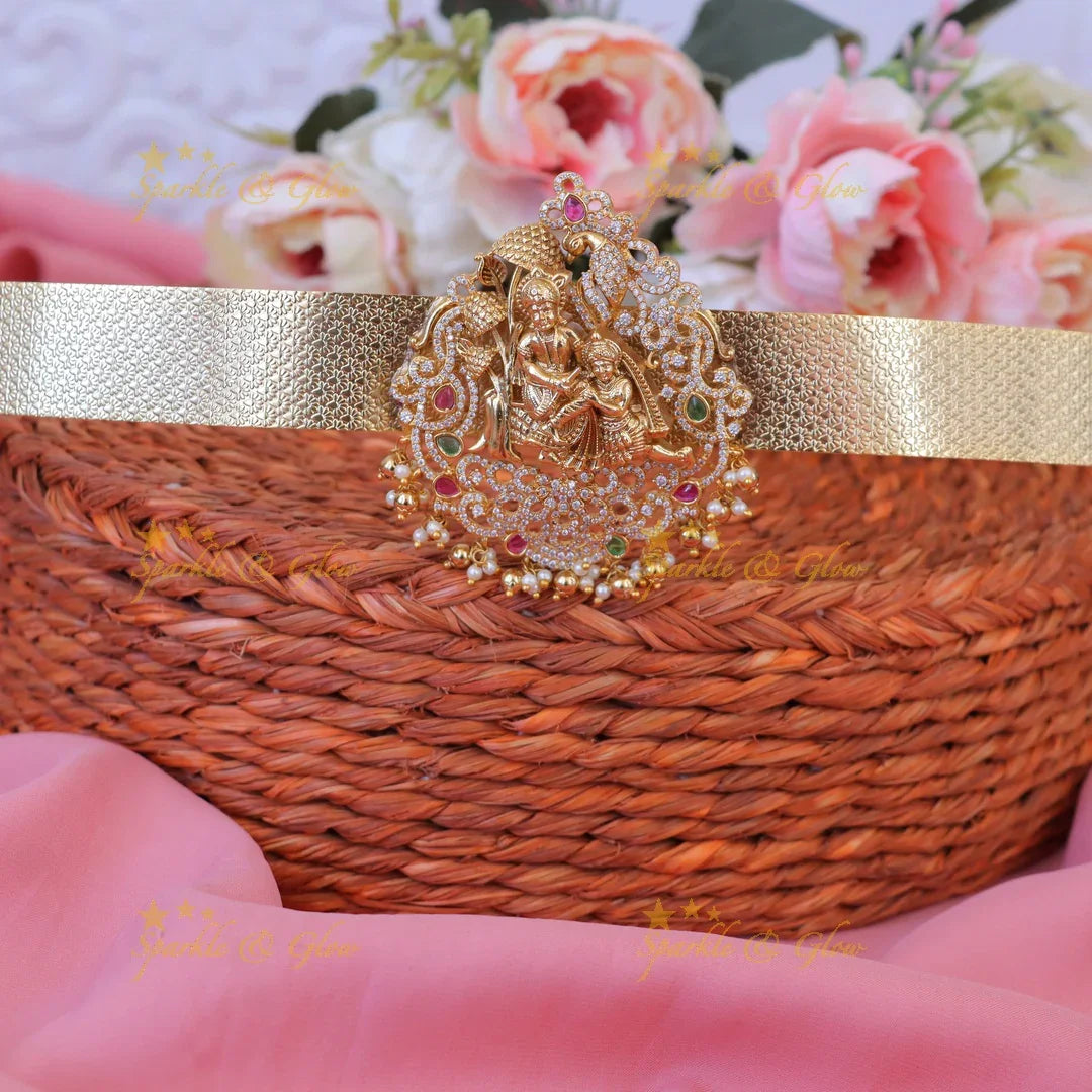 Exquisite Gold Beads Pearl God-Carved Wedding Belt