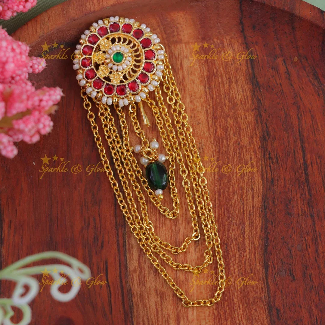 Exquisite Green Bead Jadabilla Hair Accessory for Weddings