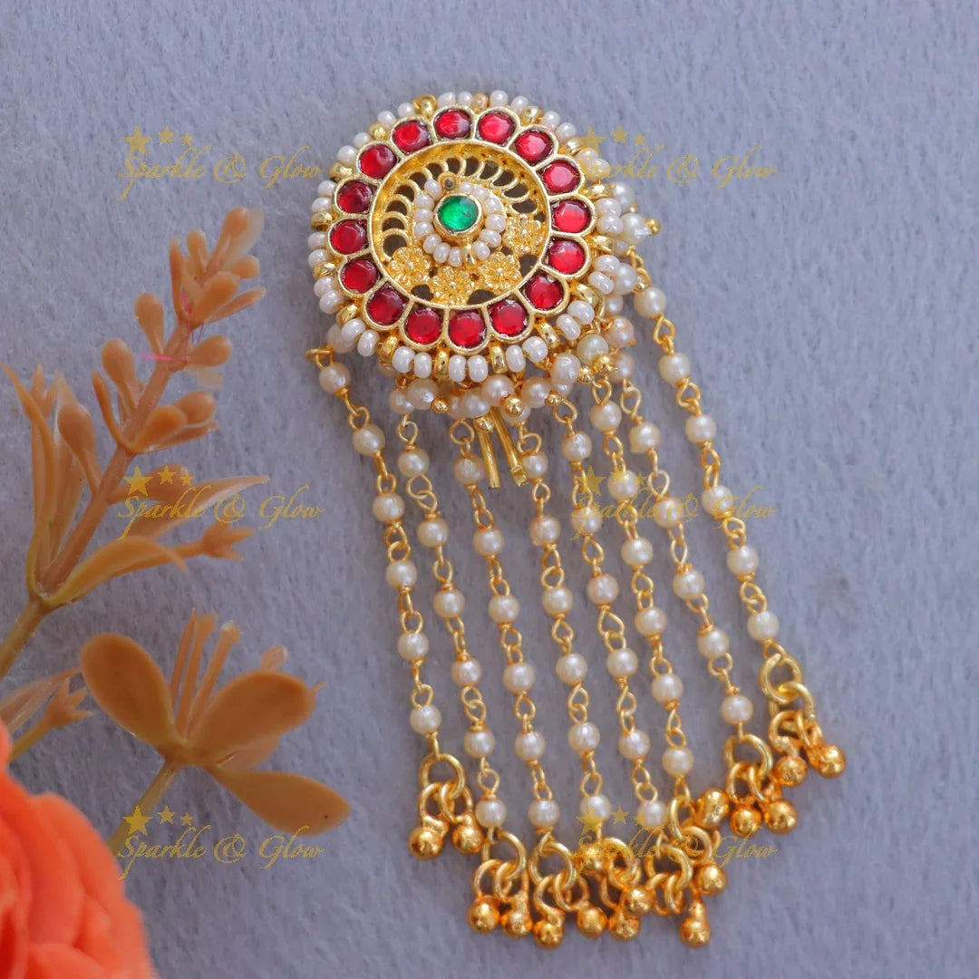 Exquisite Floral Pearl Hair Ornament for Weddings