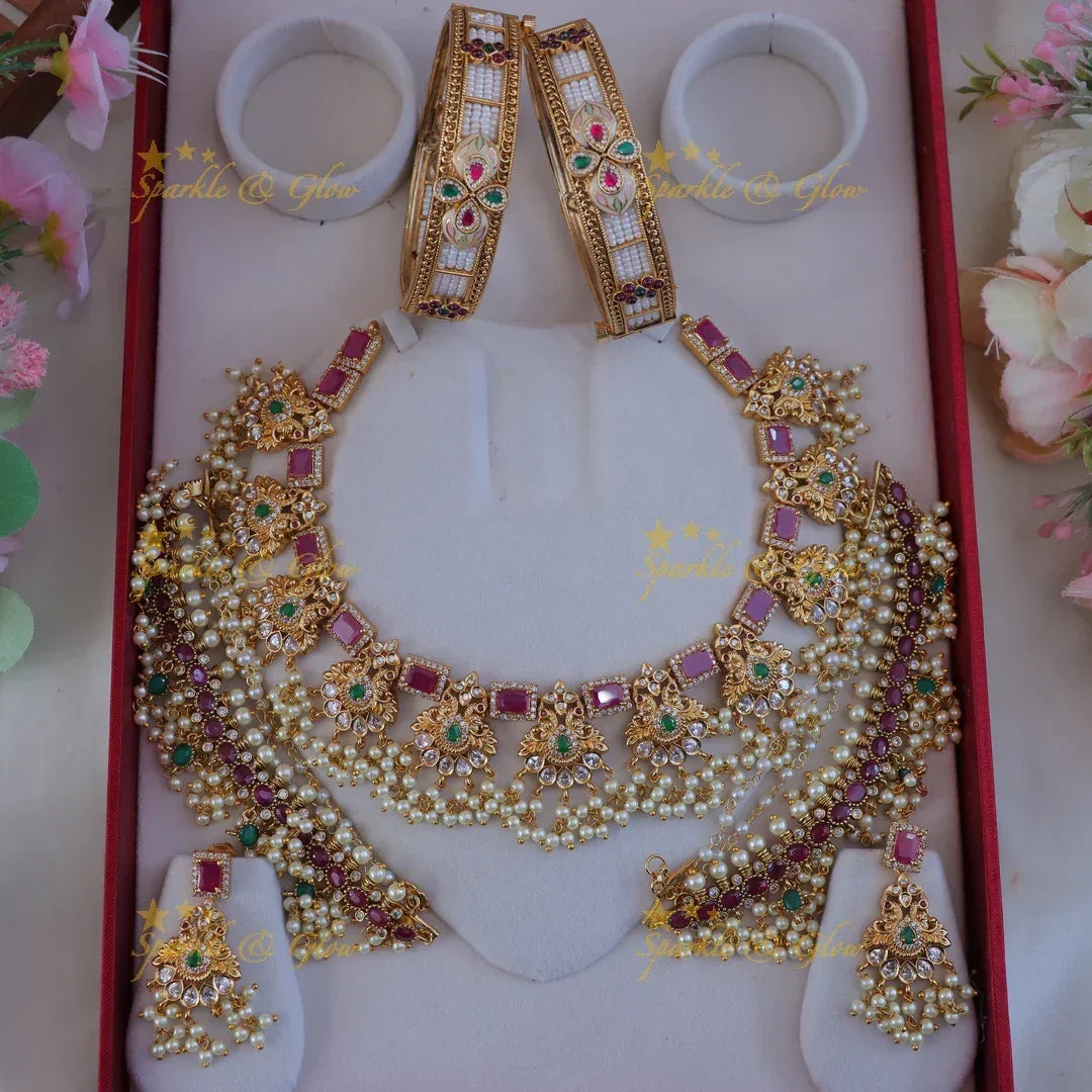 Exquisite Floral Bridal Imitation Jewellery Set