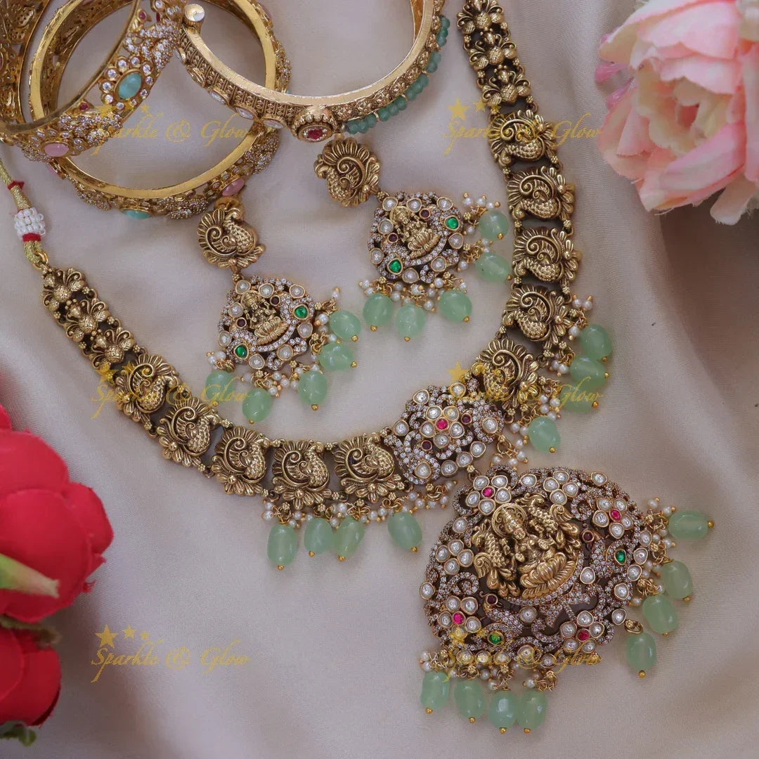 Victorian Lakshmi Bridal Jewellery Set with Earrings