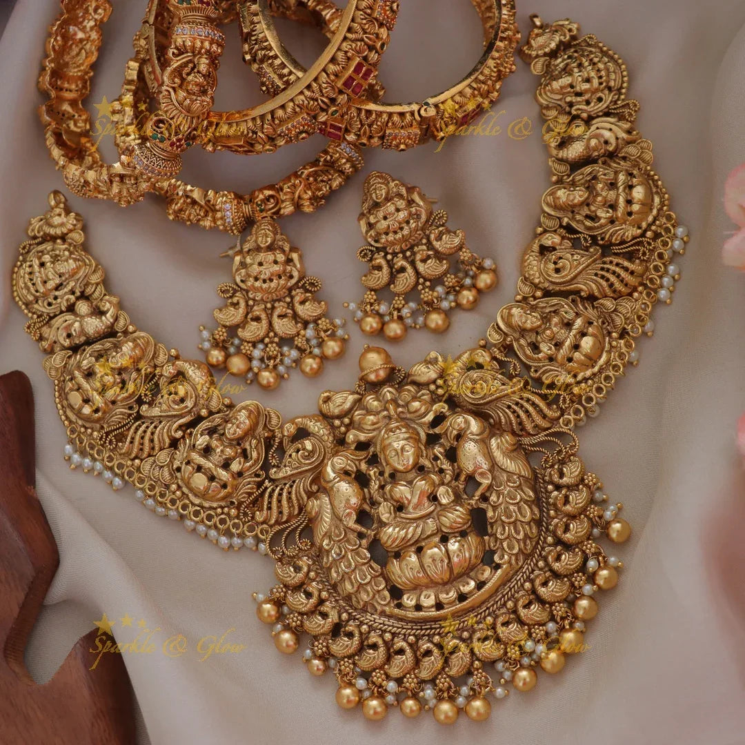 Buy Elegant Lakshmi Peacock Semi Bridal Set Online