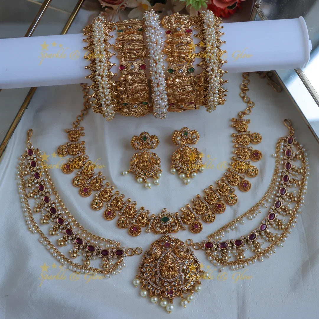 Exquisite Lakshmi Semi Bridal Jewellery Set Online