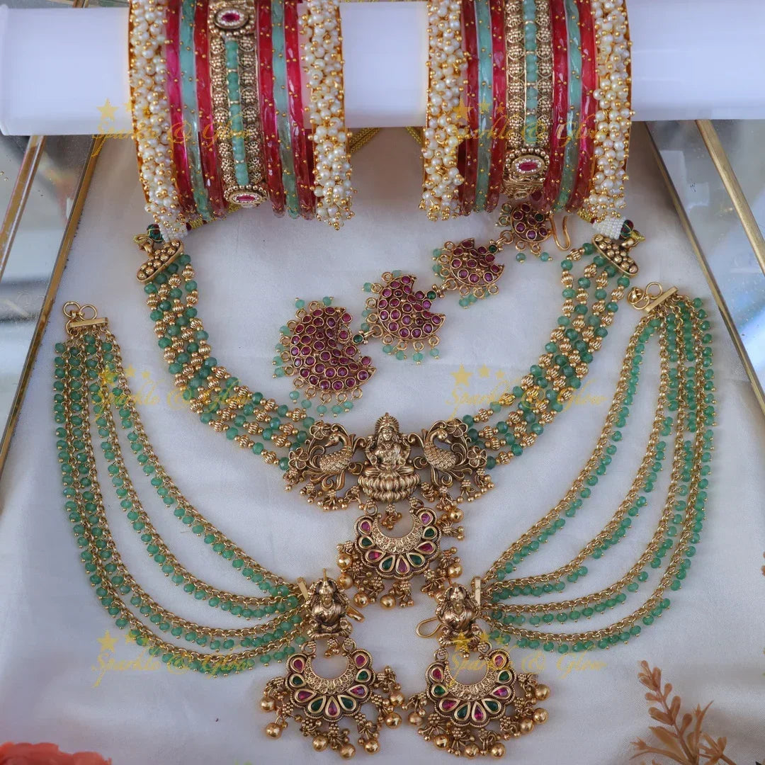 Exquisite Lakshmi Peacock Semi Bridal Jewellery Collection