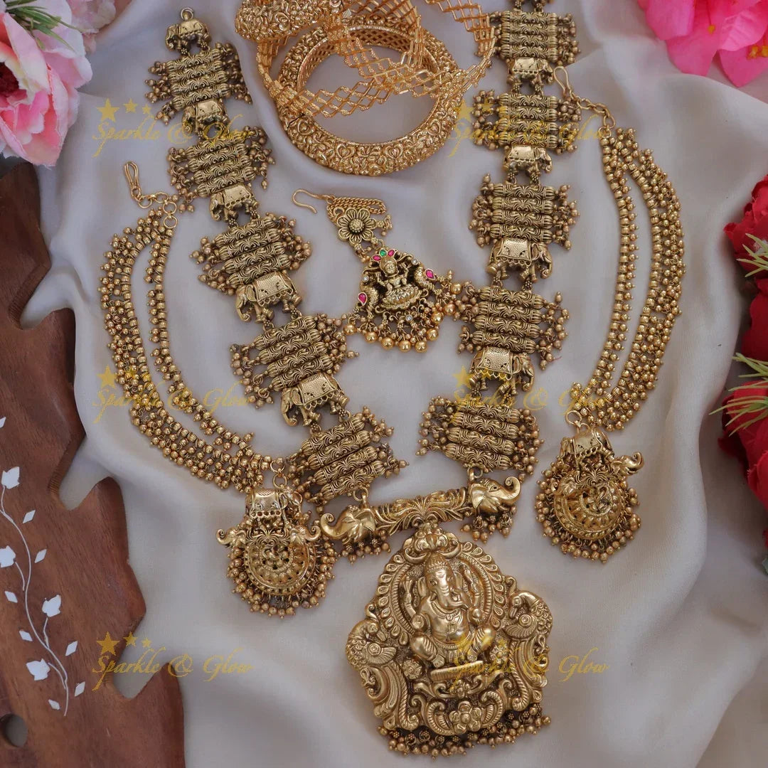 Exquisite Ganesha Semi Bridal Jewellery Set Online