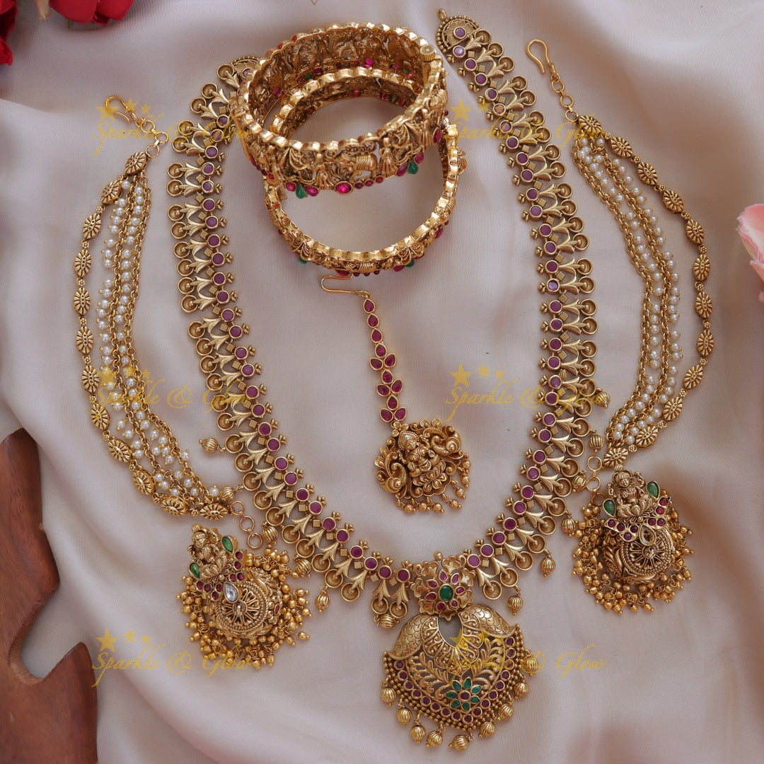 Exquisite Temple Bridal Jewellery Set for Brides
