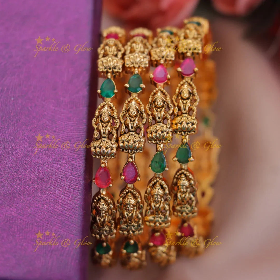Exquisite Lakshmi Gold Bangle for Festive Elegance