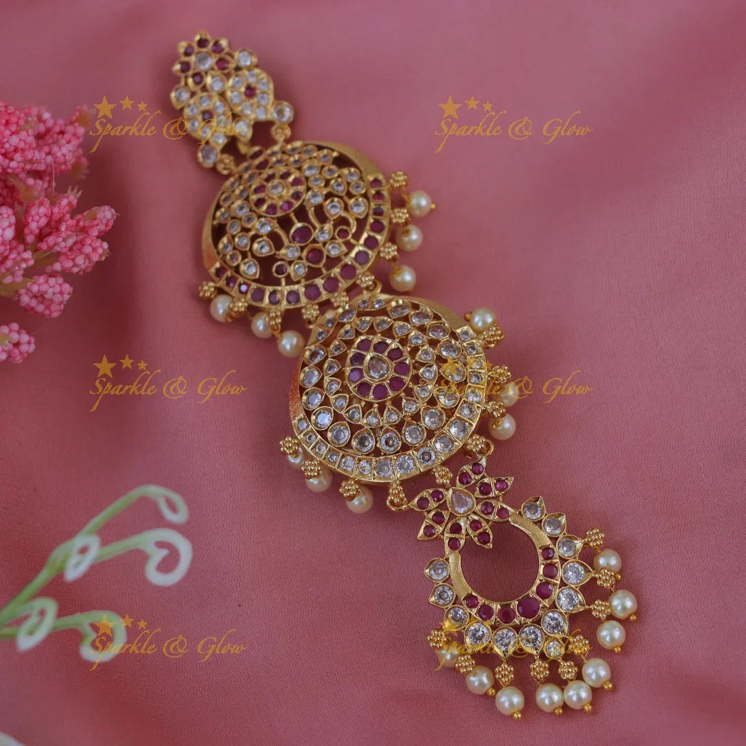 Exquisite Pearl & Moon Jadabilla Hairpiece