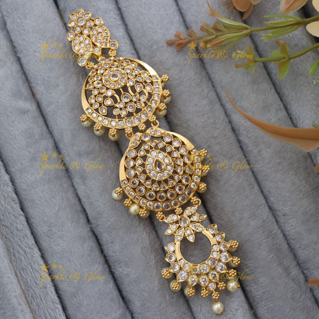 Exquisite Pearl & Moon Jadabilla Hairpiece