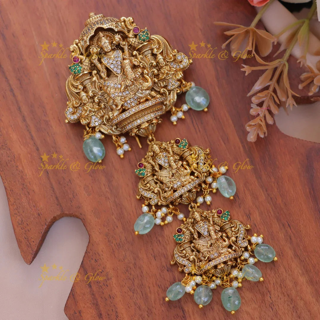 Exquisite Lakshmi Temple Jadabilla Hair Accessory