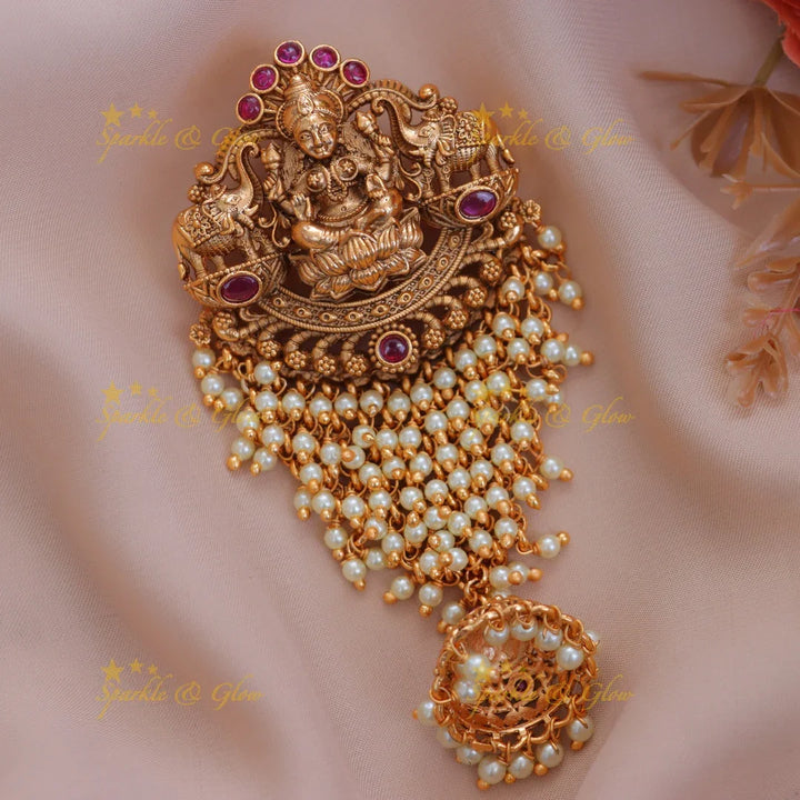 Exquisite Lakshmi Jadabilla Hairpiece - Premium Imitation Jewelry