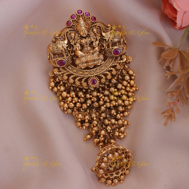 Exquisite Lakshmi Jadabilla Hairpiece - Premium Imitation Jewelry