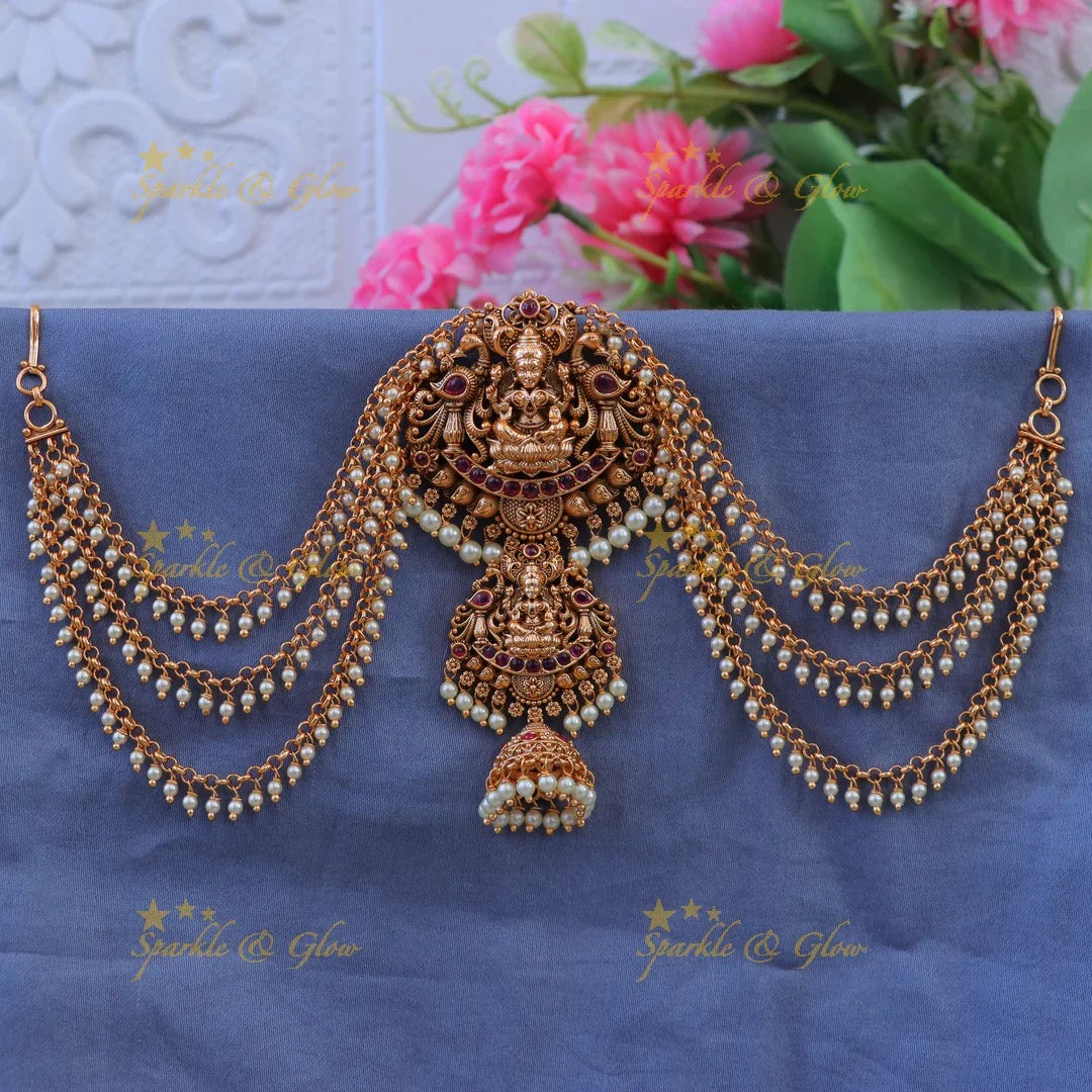 Kemp Jadau Peacock Hair Ornament - Elegance Redefined