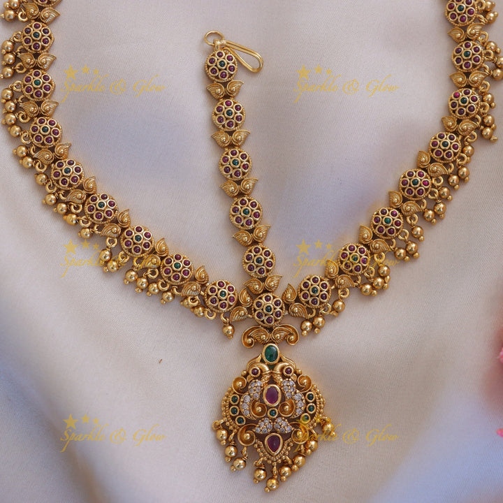 Exquisite Kemp Peacock Maang Tikka for Brides