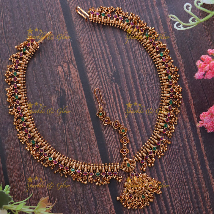 Radiant Lakshmi Floral Kemp Bridal Maang Tikka